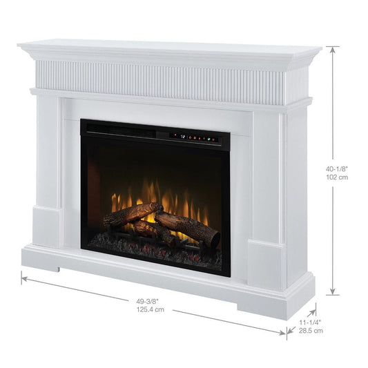 Dimplex BUILT-IN ELECTRIC FIREPLACES Dimplex - Jean Electric Fireplace Mantle Package with XHD28L Electric Firebox | DM28-1924SK | GDS28L8-1924SK