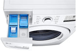 LG - 4.5 cu. ft. Large Capacity High Efficiency Stackable Front Load Washer in White - WM3400CW