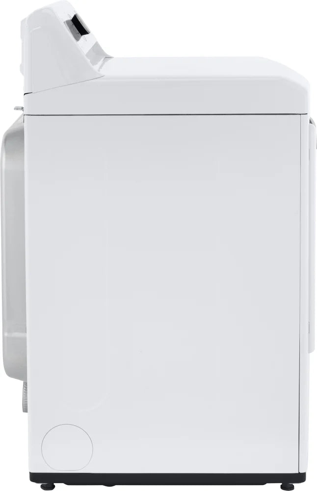 LG - 7.3 cu. ft. Large Capacity Vented Electric Dryer with Sensor Dry and Transparent Glass Door in White - DLE7150W