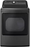 LG - 7.3 cu. ft. Ultra Large High-Efficiency Vented Gas Dryer in Middle Black - DLG7151M