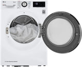 LG - 24 in. W 4.2 cu. ft. Compact Ventless Stackable Electric Dryer with Dual Inverter HeatPump Technology in White - DLHC1455W