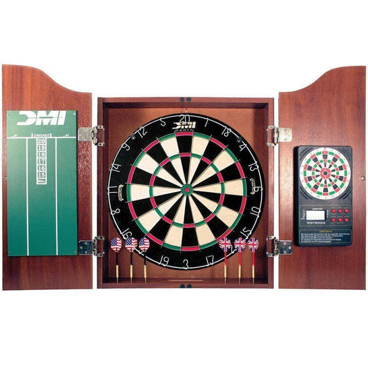 DMI Sports Darting DMI SPORTS - Light Cherry Dartboard Cabinet with Electronic Scorer - CABSETCH