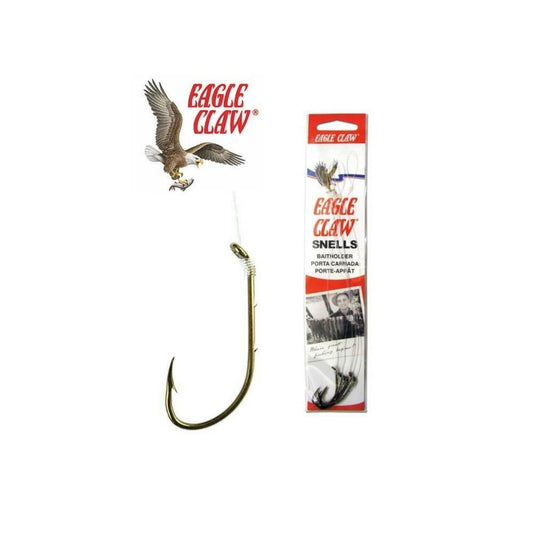 Eagle Claw Fishing : Hooks, Snelled Eagle Claw Bronz Bthldr Hook Snell 6Pk B139-1/0
