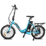 Ecotric E-Bikes Blue Ecotric Starfish 20inch portable and folding electric bike