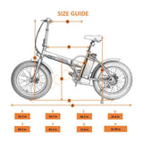 Ecotric E-Bikes Ecotric White Fat Tire Portable And Folding Electric Bike