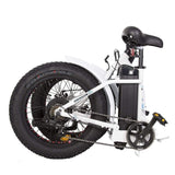 Ecotric E-Bikes Ecotric White Portable And Folding Fat Bike Model Dolphin