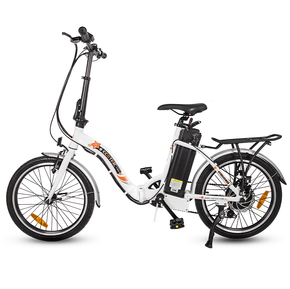 Ecotric E-Bikes White Ecotric Starfish 20inch portable and folding electric bike