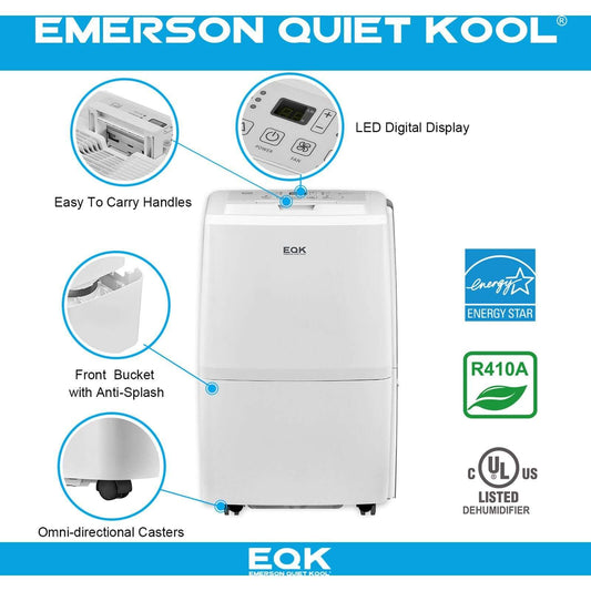 Emerson Quiet Kool Dehumidifier Emerson Quiet Kool 50 Pint Dehumidifier with Wifi Controls