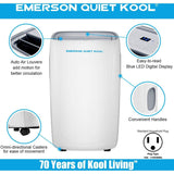 Emerson Quiet Kool Portable A/C Emerson Quiet Kool SMART Heat/Cool Portable Air Conditioner with Remote, Wi-Fi, and Voice Control for Rooms up to 550-Sq. Ft.