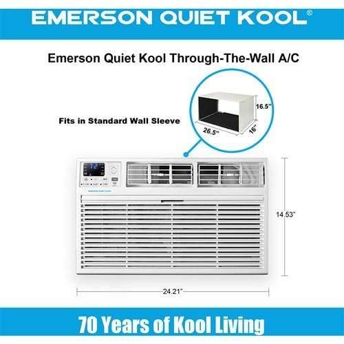 Emerson Quiet Through the Wall Air Conditioner Emerson Quiet - 12000 BTU TTW Air Conditioner with Wifi Controls, 115V