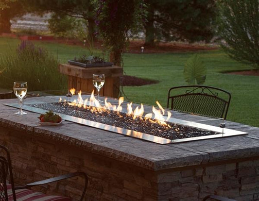 Empire Hearth Empire Hearth Unit Natural Gas Empire Carol Rose 60-inch Natural Gas or Propane Outdoor Linear Fire Pit Kit W/Manual Electronic Ignition - OL60TP10