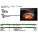 Empire White Mountain Hearth EF39 Nexfire 39-Inch Traditional Electric Fireplace with Inner Glow Log Set and Brick Liner