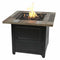 Endless Summer Fire Pit Endless Summer Cayden LP Gas Outdoor Fire Pit Table with Fire Glass and Cover - GAD15298ES