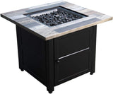 Endless Summer Fire Pit Endless Summer Harper LP Gas Outdoor Fire Pit Table with Fire Glass and Cover - GAD15299ES