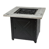 Endless Summer Fire Pit Endless Summer Mason LP Gas Outdoor Fire Pit Table with Fire Glass and Cover - GAD15300ES