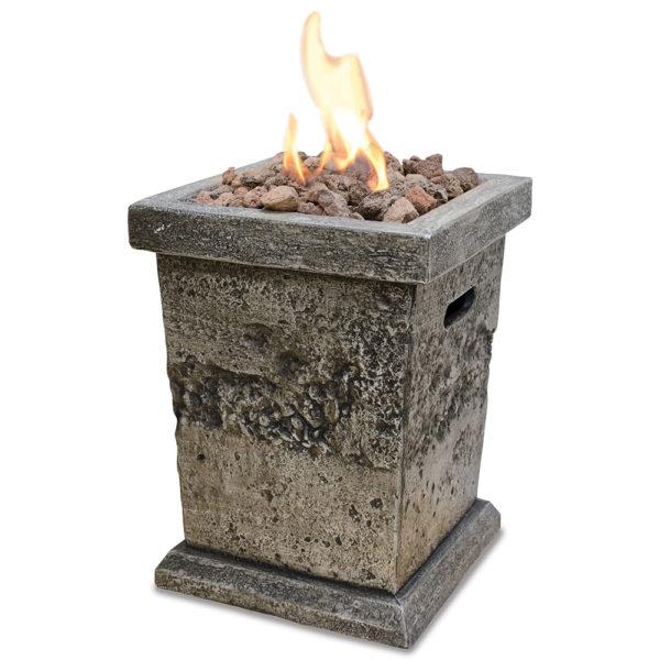 Endless Summer Fire Pit LP Gas Outdoor Fire Column, 15x11 in., Faux Stone