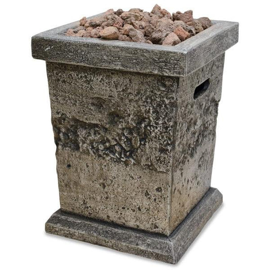 Endless Summer Fire Pit LP Gas Outdoor Fire Column, 15x11 in., Faux Stone