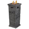 Endless Summer Fire Pit LP Gas Outdoor Fire Column, 29x12 in., Faux Stone