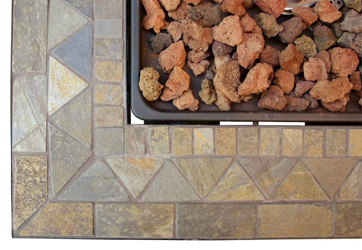 Endless Summer Fire Pit LP Gas Outdoor Fire Pit with 30-in Slate Tile Mantel