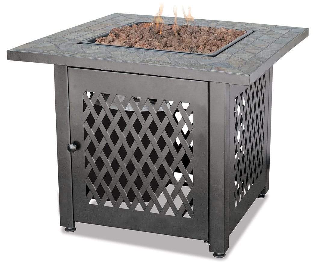 Endless Summer Fire Pit LP Gas Outdoor Fire Pit with 30-in Steel Mantel