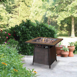 Endless Summer Fire Pit LP Gas Outdoor Fire Pit with Tile Mantle