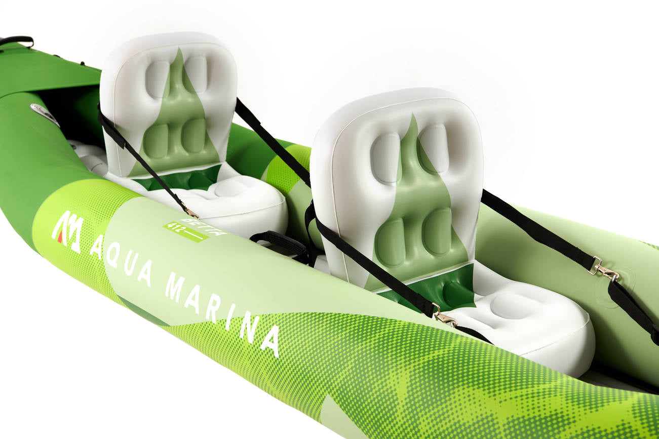 Aqua Marina - Betta-412 Recreational Kayak - 2 person. Inflatable deck. Kayak paddle set included. | BE-412-22