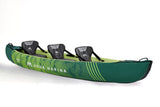 Aqua Marina - Ripple-370 Recreational Canoe - 3 person. Inflatable deck. 2-in-1 Canoe & Kayak convertible paddle set  x2. Canoe seat x3. | RI-370