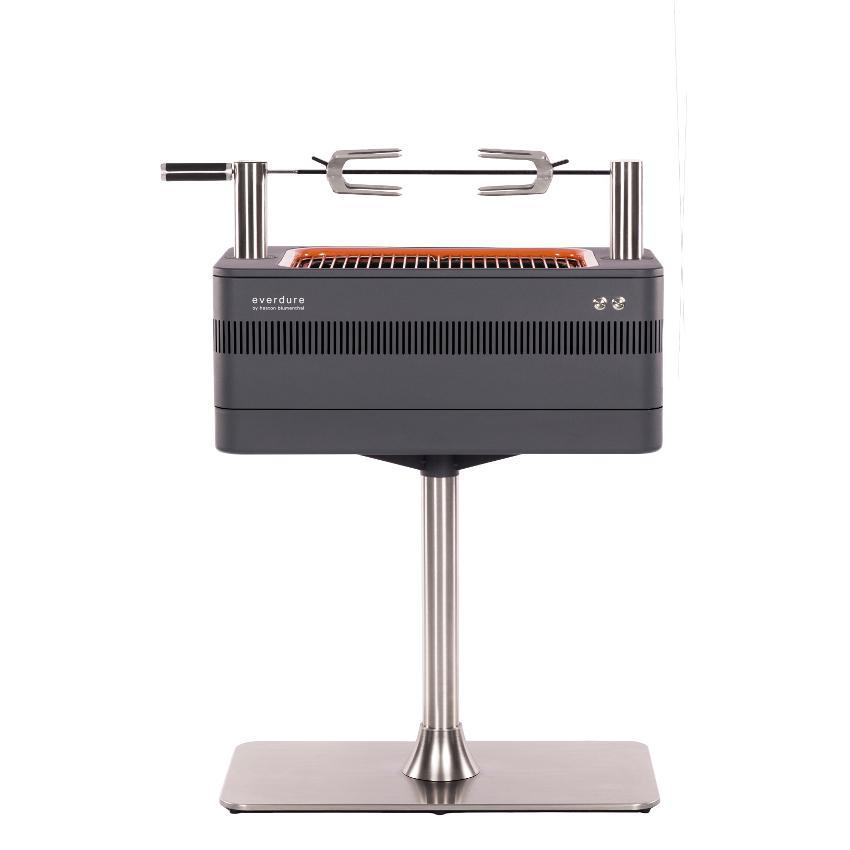 Everdure Charcoal Grill Everdure By Heston Blumenthal FUSION 29-Inch Charcoal Grill With Rotisserie & Electronic Ignition