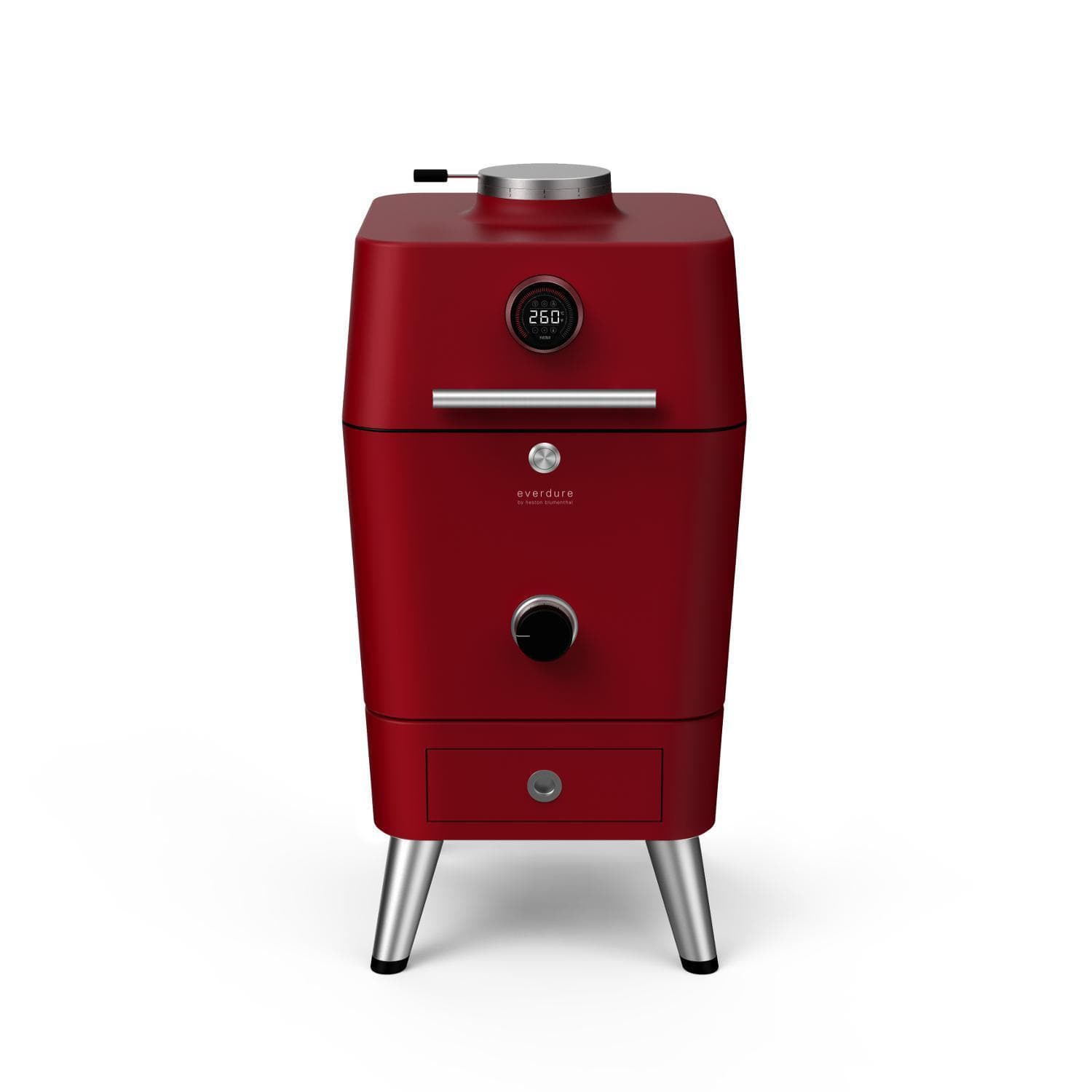 Everdure Charcoal Grill Red Everdure By Heston Blumenthal 4K 21-Inch Charcoal Grill & Smoker