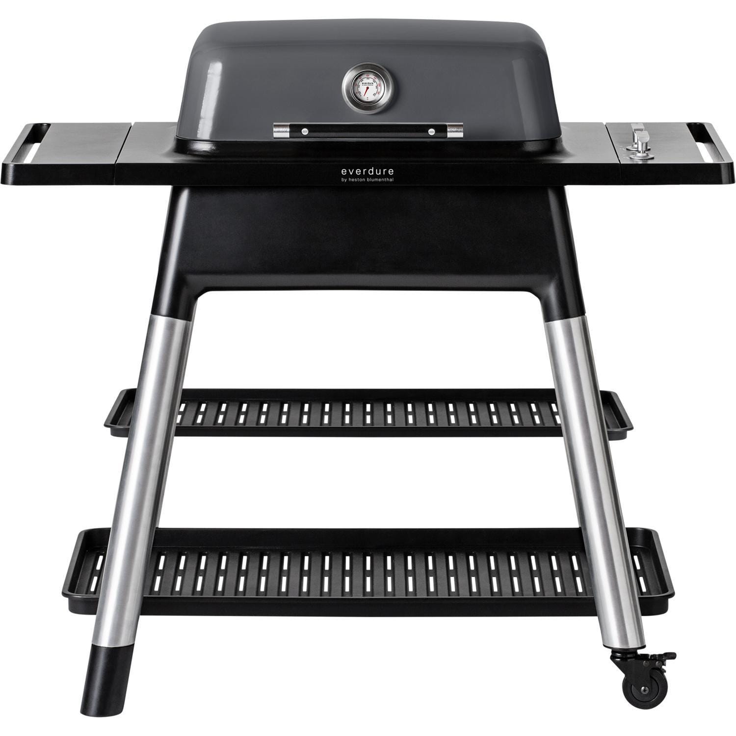 Everdure Propane Gas Grill Graphite Everdure By Heston Blumenthal FORCE 48-Inch 2-Burner Propane Gas Grill With Stand
