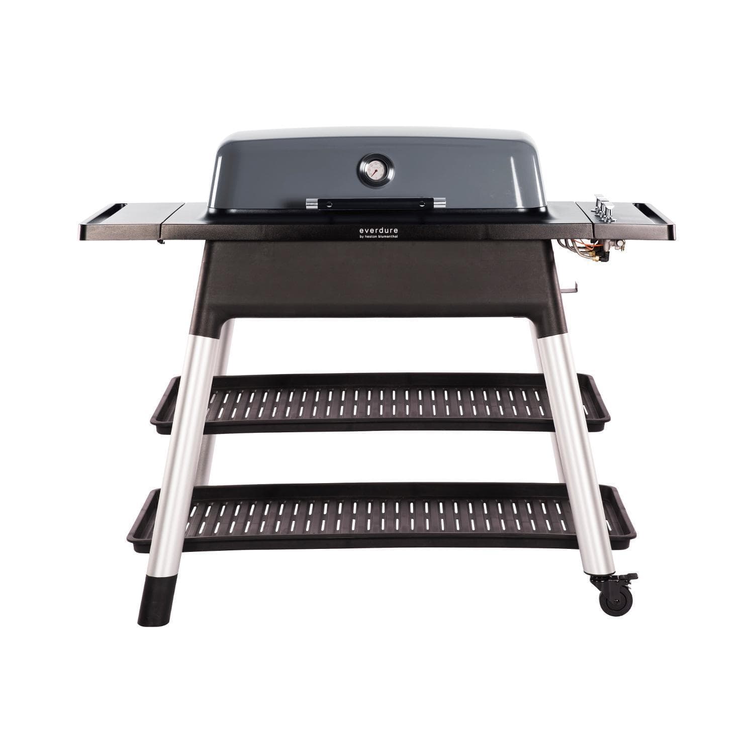 Everdure Propane Gas Grill Graphite Everdure By Heston Blumenthal FURNACE 52-Inch 3-Burner Propane Gas Grill With Stand