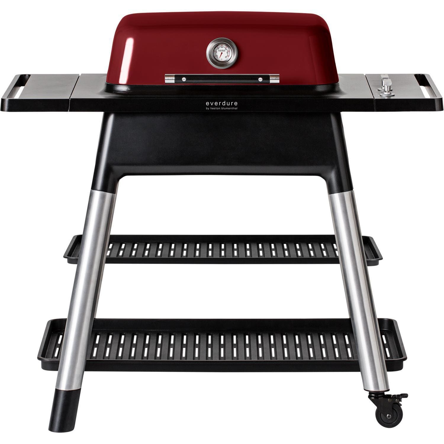 Everdure Propane Gas Grill Red Everdure By Heston Blumenthal FORCE 48-Inch 2-Burner Propane Gas Grill With Stand