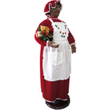 Fraser Hill Farm -  58-In. African American Dancing Mrs. Claus with Apron and Gift Sack, Life-Size Motion-Activated Christmas Animatronic