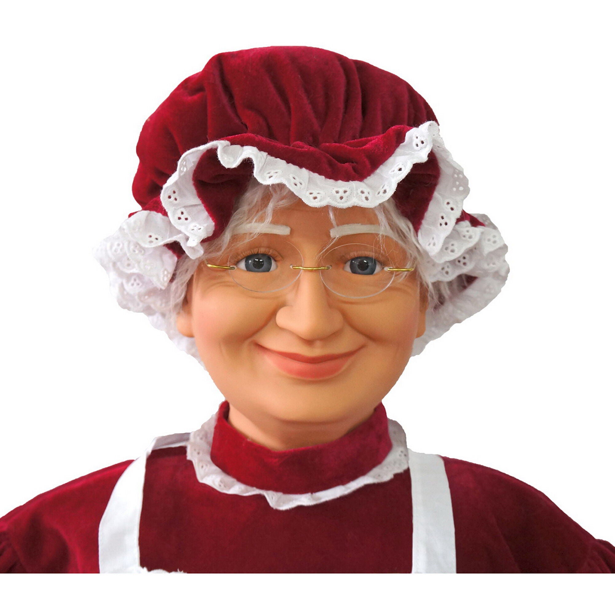 Fraser Hill Farm -  58-In. Dancing Mrs. Claus with Apron, Life-Size Motion-Activated Christmas Animatronic