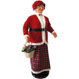 Fraser Hill Farm -  58-In. Dancing Mrs. Claus with Festive Basket, Life-Size Motion-Activated Christmas Animatronic