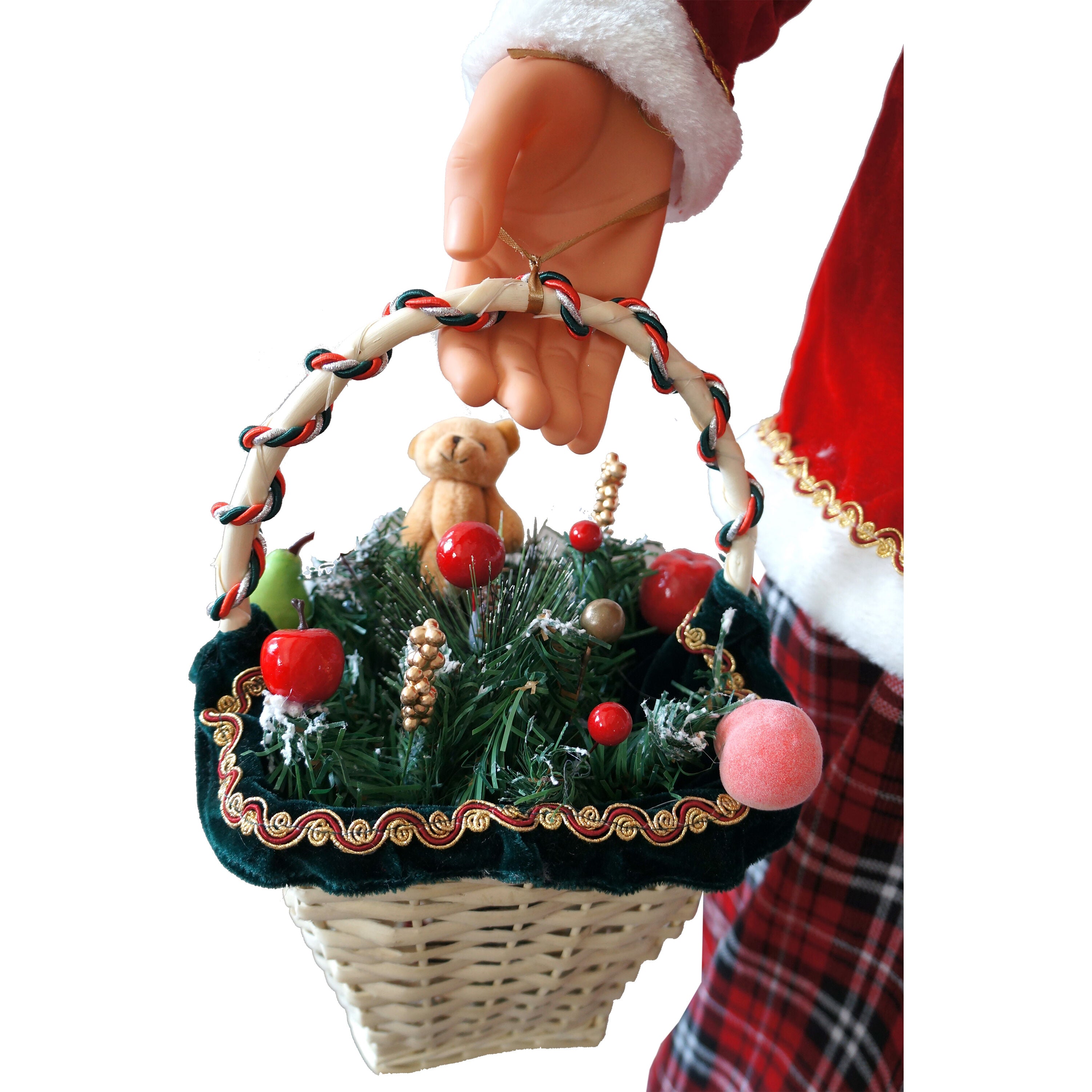 Fraser Hill Farm -  58-In. Dancing Mrs. Claus with Festive Basket, Life-Size Motion-Activated Christmas Animatronic