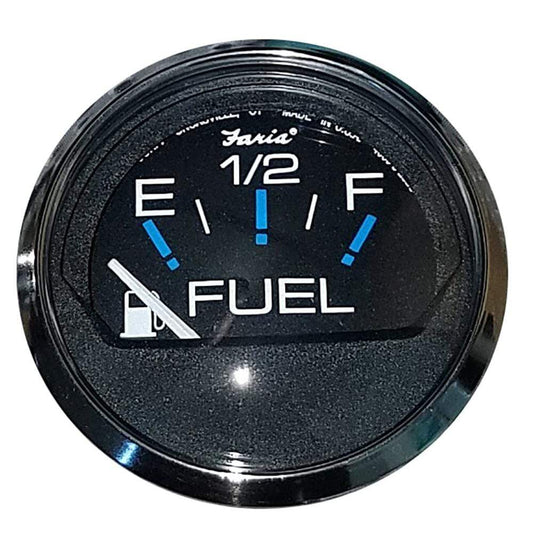 Faria Beede Instruments Gauges Faria Chesapeake Black 2" Fuel Level Gauge (E-1/2-F) [13701]