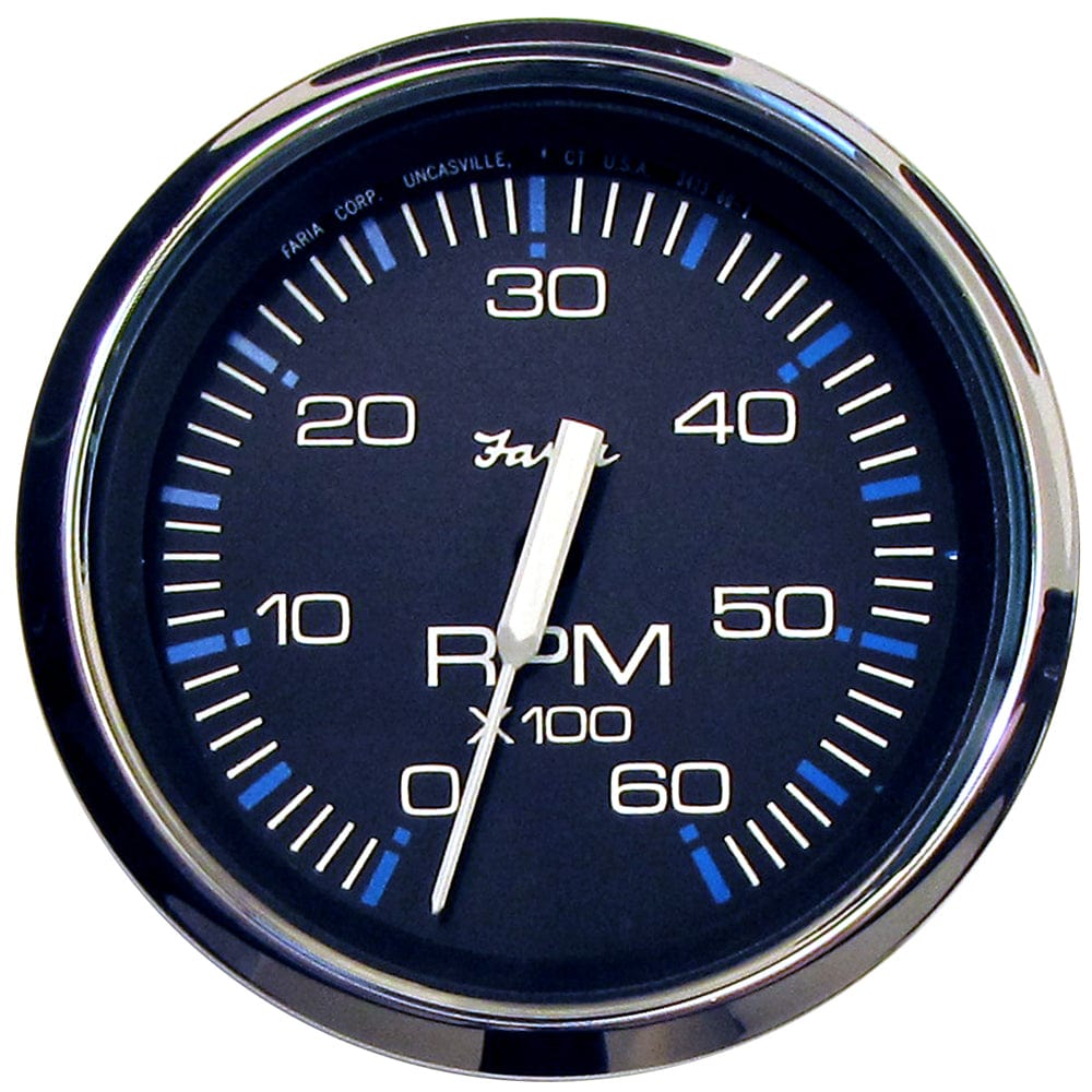 Faria Beede Instruments Gauges Faria Chesapeake Black 4" Tachometer - 6000 RPM (Gas) (Inboard  I/O) [33710]