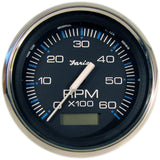 Faria Beede Instruments Gauges Faria Chesapeake Black 4" Tachometer w/Hourmeter - 6000 RPM (Gas) (Inboard) [33732]