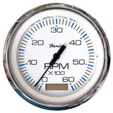 Faria Beede Instruments Gauges Faria Chesapeake White SS 4" Tachometer w/Hourmeter - 6000 RPM (Gas)(Inboard) [33832]