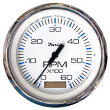 Faria Beede Instruments Gauges Faria Chesapeake White SS 4" Tachometer w/Hourmeter - 6000 RPM (Gas)(Inboard) [33832]