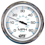 Faria Beede Instruments Gauges Faria Chesapeake White SS 5" Speedometer - 60 MPH (GPS)(Studded) [33861]