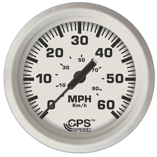 Faria Beede Instruments Gauges Faria Dress White 4" GPS Speedometer - 60 MPH [33147]