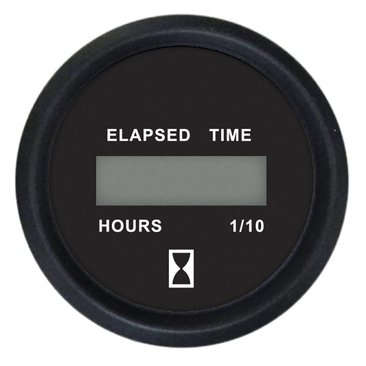 Faria Beede Instruments Gauges Faria Euro Black 2" Digital Hourmeter Gauge [12835]
