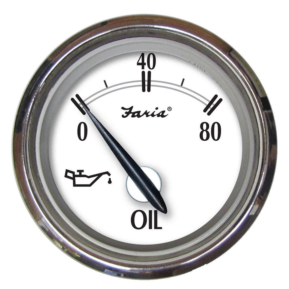 Faria Beede Instruments Gauges Faria Newport SS 2" Oil Pressure Gauge - 0 to 80 PSI [25001]