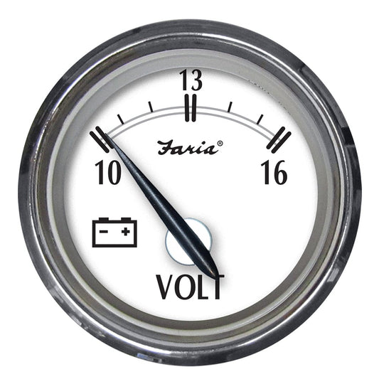 Faria Beede Instruments Gauges Faria Newport SS 2" Voltmeter - 10 to 16V [25009]