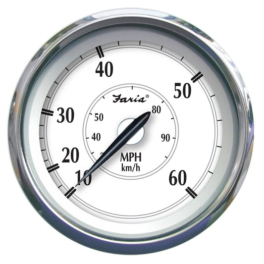 Faria Beede Instruments Gauges Faria Newport SS 4" Speedometer - 0 to 60 MPH [45010]