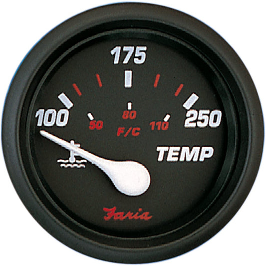 Faria Beede Instruments Gauges Faria Professional Red 2" Water Temp [14604]