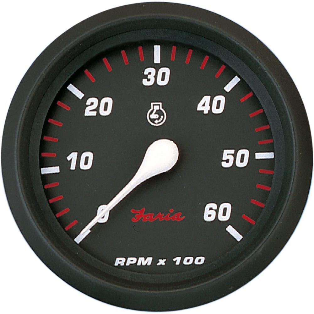 Faria Beede Instruments Gauges Faria Professional Red 4" Tachometer - 6,000 RPM [34607]