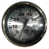 Faria Beede Instruments Gauges Faria Spun Silver 4" Tachometer (7000 RPM) (Outboard) [36005]